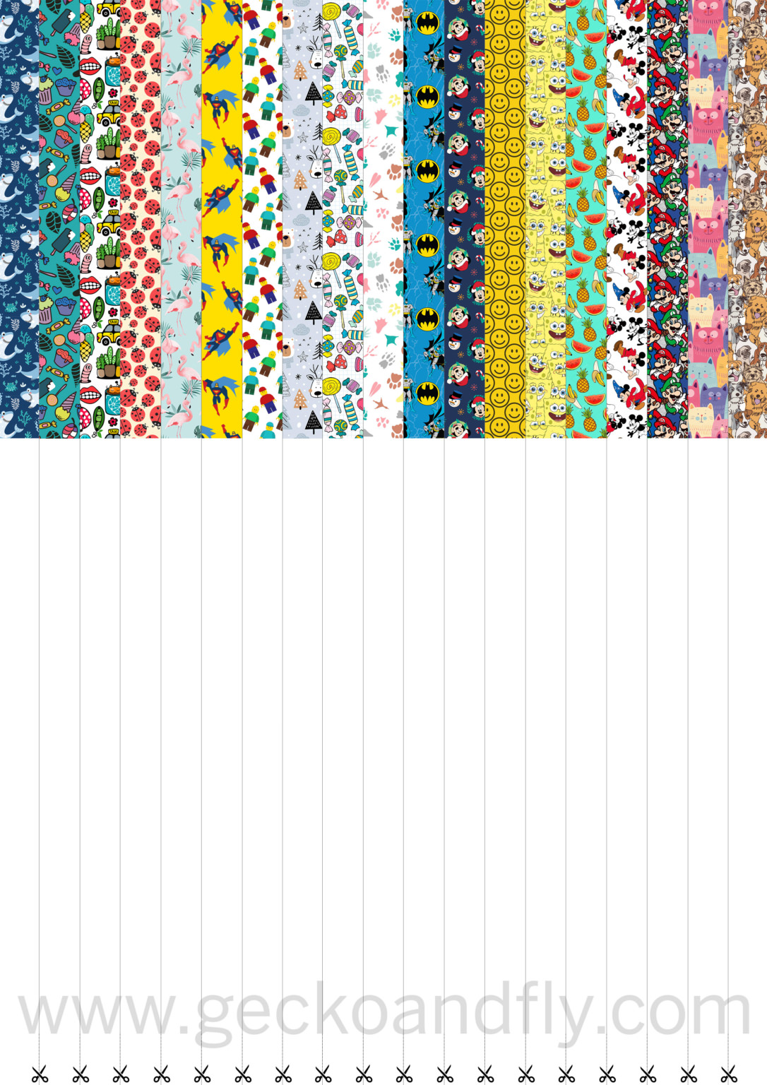 4 FREE Printable A4 Lucky Star Origami Strips