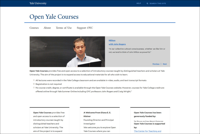 Open Yale Courses