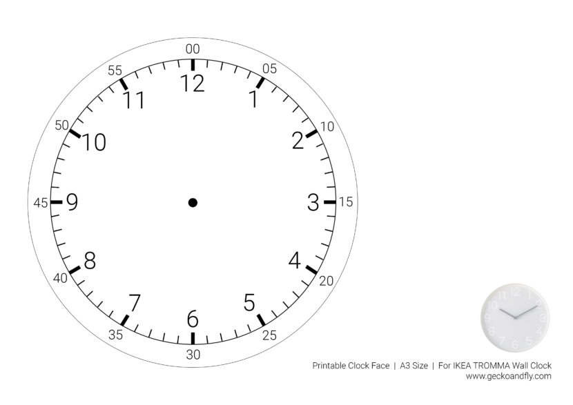 IKEA TROMMA Clock Face Template