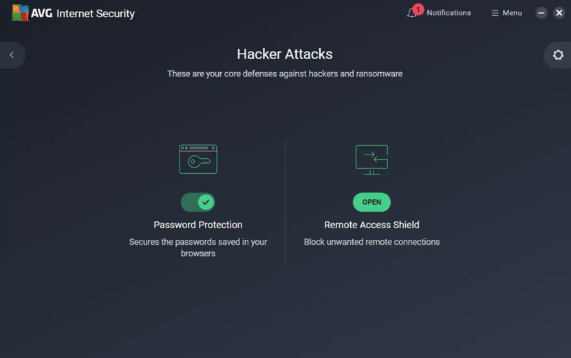 avg ultimate hacker protection screen shot