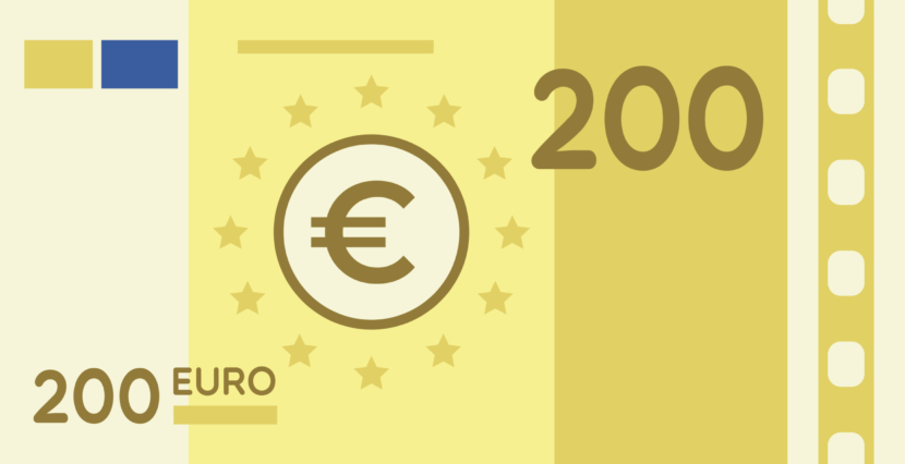 Printable 200 EURO play money