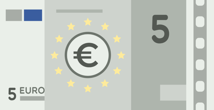 Printable 5 EURO play money