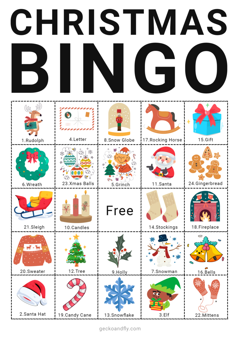 Free Printable Christmas Bingo
