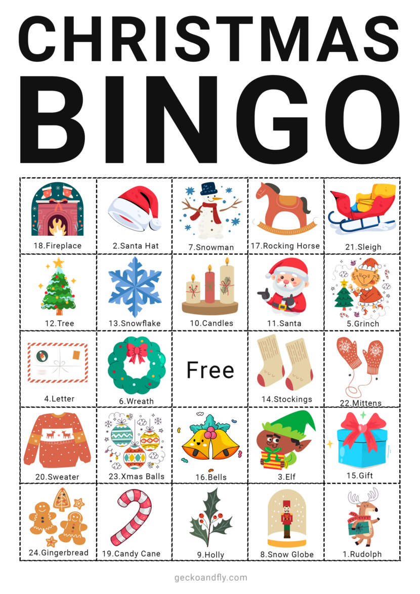 Free Printable Christmas Bingo