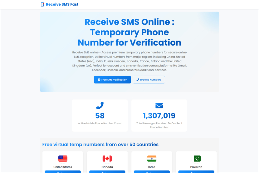 Receive SMS Fast