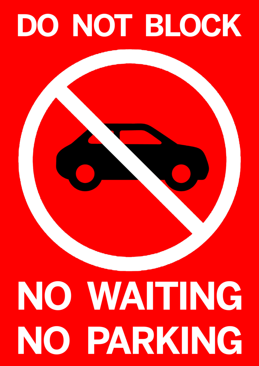 Warning Do Not Block No Waiting No Parking Free Printable Signs
