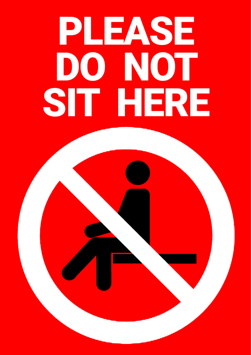 Please Do Not Sit Here Free Printable Signs