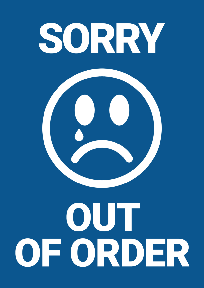 Out of Order Free Printable Signs