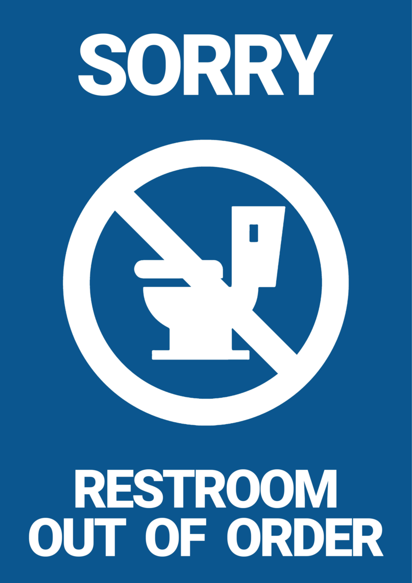 Restroom Out of Order Free Printable Signs
