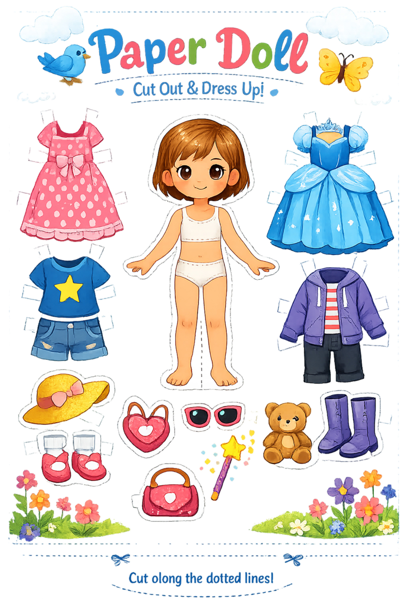 Free Printable Paper Dolls With Clothes And Dress